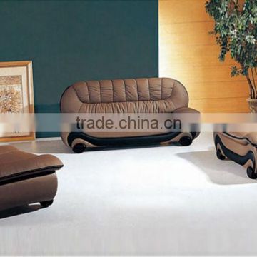 2013 New Europe Design Moden 1+2+3 Genuine Cattle Leather Sofa Classic Black and White wooden furniture model sofa set 613