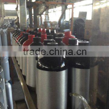 Industrial gas cylinder 0.7L black and red color