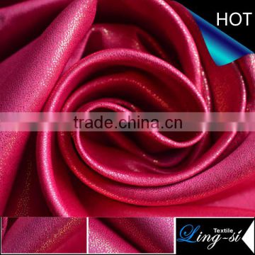 Polyester Foil printed Bridal Satin Fabric for Dress