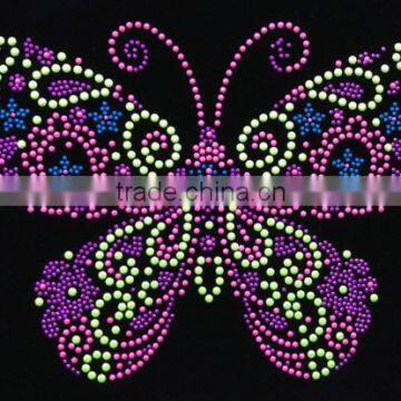 rhinestone transfer applique butterfly motif