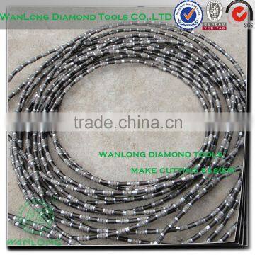 8.5mm high quality plastic diamond sitered wire for granite blcok&slab cutting and profiling -diamond wire saw manufacturer