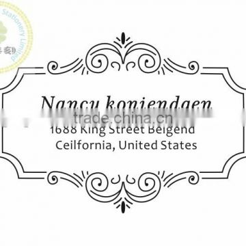 Rectangular logo monogram flash pre inking stamps