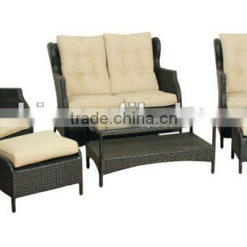 PE rattan sofa bed