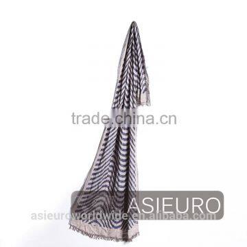 Wave Stripe Yarn Dyed Viscose Scarf, Fashion Stripe, BSCI and Sedex