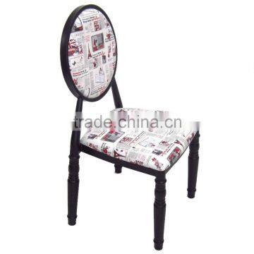 Metal Material Round Back French Dining Chair photo-2