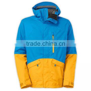 Colorful waterproof mens ski jacket winter