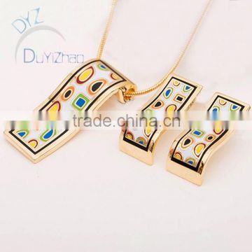 square earrings and pendant necklace pendent jewelry set