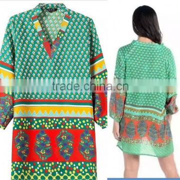 Wholesale Customaize Chiffon Tunic Kaftan Beachwear Dresses Women