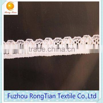 Whie flower pattern elastic guipure trim lace for garments