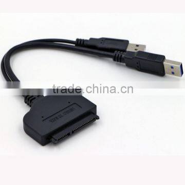 15CM or customized length Copper USB 3.0 TO SATA 22p ssd data cable