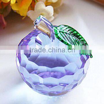 2014 new arrival X'mas gift apple crystal decoration for X'mas gift ,wedding,exhibiton