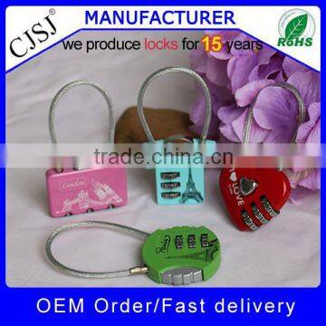 New Design luggage lock cartoon combination lock in stock