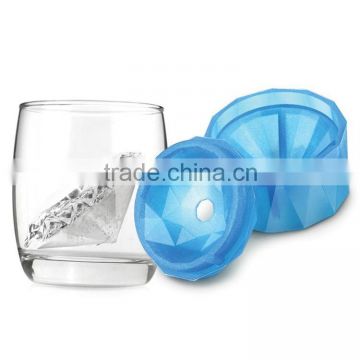 Cool summer hot sell diamond design silicone ice cube tray with lid