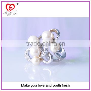 Latest cheap 925 sterling silver pearl finger ring pearl wedding ring finger ring designs