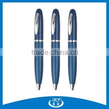 Blue Fat Barrel Short Metal Ball Pen Fashion Cute Pen