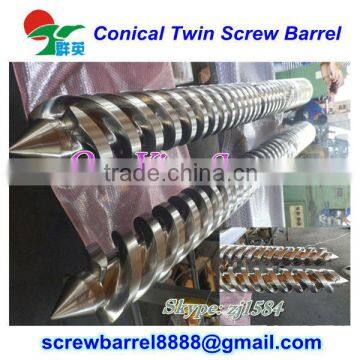 professional bimetallic conical twin extruder screw manufacturer bimetallic twin screw