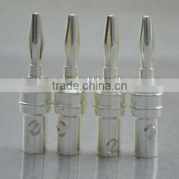 Audiocrast Pure Silver Plated Banana Plug Speaker Cable Wire Connector