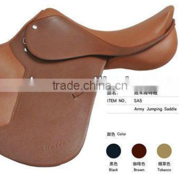 Army Jumping leather racing horse saddle