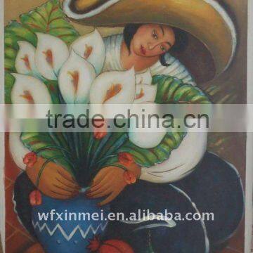 Glossy pure cotton paintings of african women