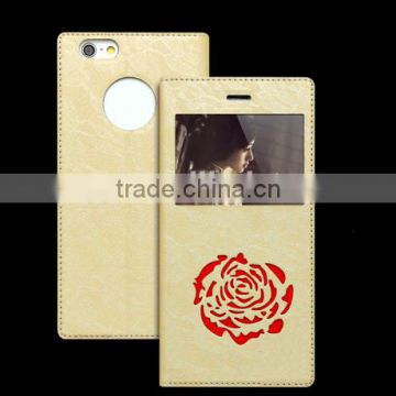 Luxury retro style for women design pu leather case for iphone 6/6s