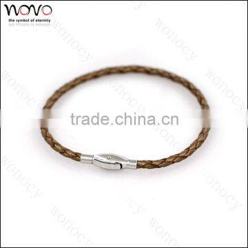 New Trend Popular Fashion Braid Shaped Leather Bracelet For Women