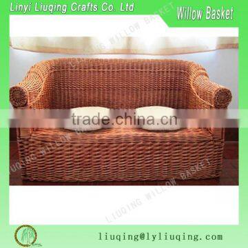 Cheap outdoor wicker furniture rattan sofa/Rattan wicker two-seat sofa/Home furniture sofa