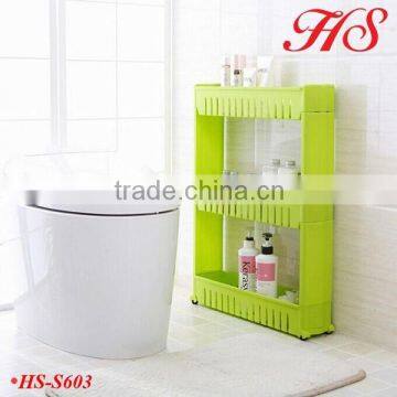 3 Layers plastic storage rack bathroom shampoo organizer rack