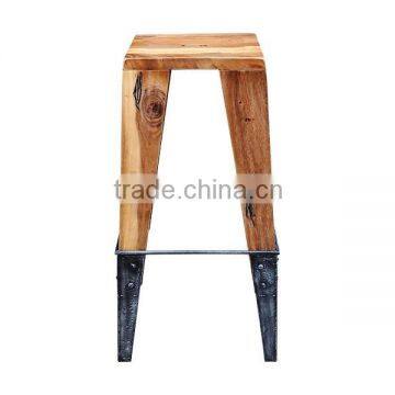 RETRO INDIA URBAN TIMBER BAR STOOL , WOODEN TIMBER INDUSTRIAL BAR STOOL