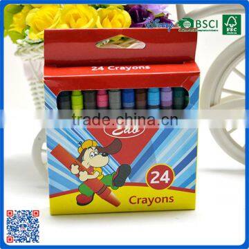 2016 Wholesale 24 colors crayon into paper box for drawing from China