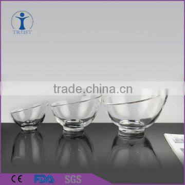 high quality glass fish bowl/slant glass bowl