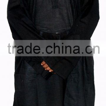 Men's Long Kurtas Black Long Kurtas Collection