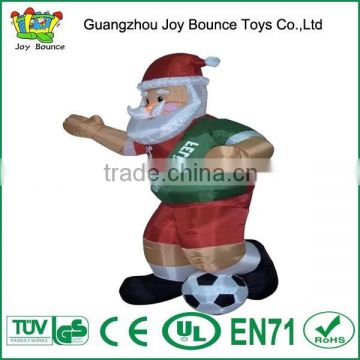 superior quality inflatable christmas,new inflatable christmas santa claus play soccer