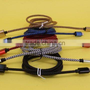 3.5mm audio cable male to male aluminum cloth net