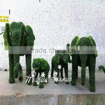 Garden decoration topiary artificial boxwood animal topiary green wire topiary frames