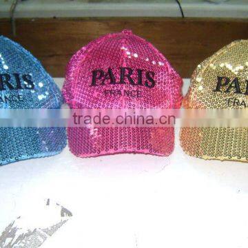 sequined baseball cap