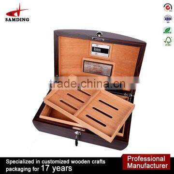 2016 new style custom logo premium cigar humidors wood box