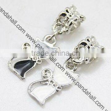 Alloy Enamel European Dangle Beads, Large Hole Beads, Cat(MPDL-E018-M)