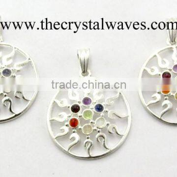 Sun Chakra Metal Pendant