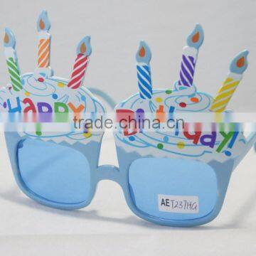 Birthday cake shape party glasses happy birthday party sunglasses for wholesale