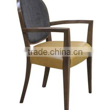 wooden round back dining chairs with armrests HDAC904