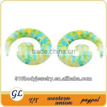 TP02312 Acrylic snail colorful earring expanders