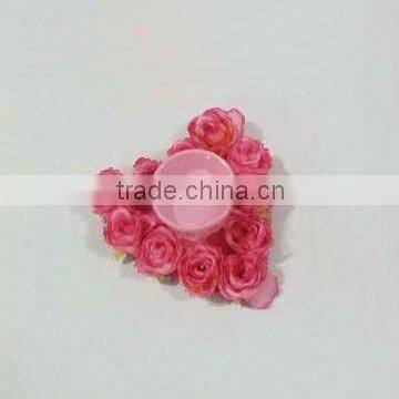Silk Flower Tea Light Holder