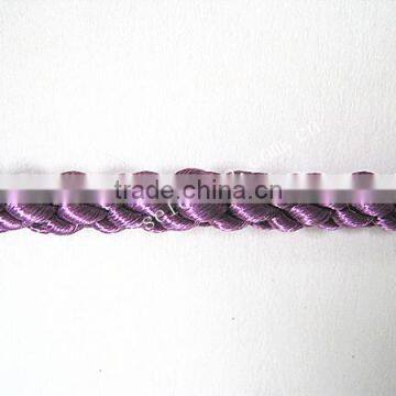 7MM PURPLE DECORATIVE TWISTED CORD / BRAID CORD TRIM