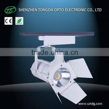 Factory 7w 9w 12w led track spotlight with barn door (TongDa)