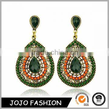 European teardrop shape statement earring ladies earrings designs pictures