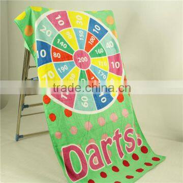 100% Cotton Reactive Velvet Printed High Grade Compass Printed Game Towel