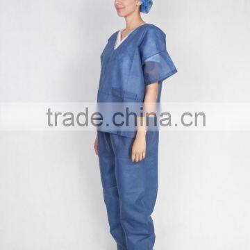 Hospital Use Heavy Duty Dark Blue Doctor Scrub Suit, Patient Suit, Nurse Suit photo-3