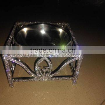 Coloured Diamond Luxury Metal Pet Feeder /Luxury Pet Bed/Luxury Pet Feeder