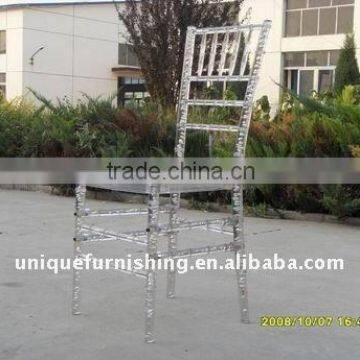 Clear resin chiavari chair for party