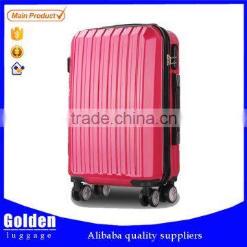 China supplier women luggage trolley ABS PC luggage made in China trolley travel bag